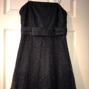 Ann Taylor gorgeous black sparkle mini dress
